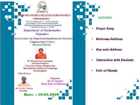 Guest Lecture on Numerical Simulation in Structural Engineering | Department of Mathematics