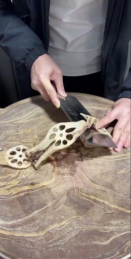 Amazing Lotus Root Cutting Tricks 🌸 Satisfying Skills #cuttingtricks