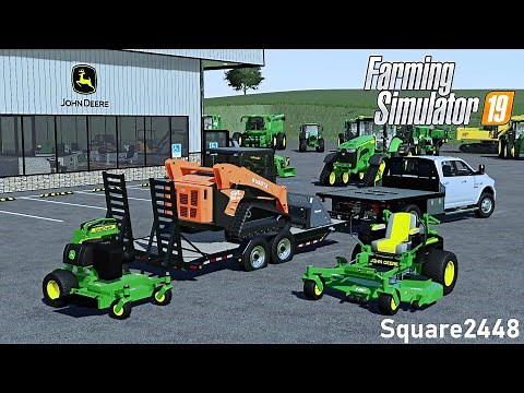 CUSTOMER BUYS NEW JOHN DEERE MOWERS + FIRST KUBOTA SALE! | JOHN DEERE DEALER | ROLEPLAY | FS19