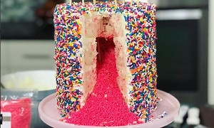 Baby Gender Reveal Sprinkle Cake