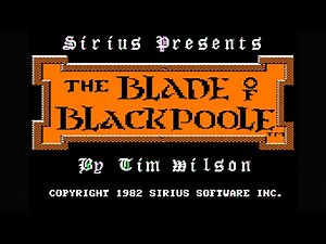 Blade of Blackpoole walkthrough/longplay (Apple II - Sirius software)