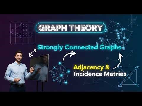 Strongly Connected Graphs, Incidence Matrix & Walks via Adjacency Matrix | Graph Theory Lecture