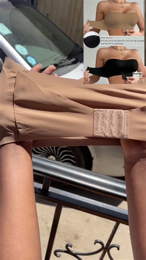 Strapless bandeau bra with upgraded non-slip silicone strips #straplessbra #straplessdress #addisababatiktok #jesuslovesyou #fashiontiktok