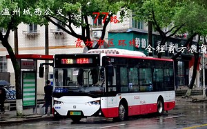 【温州公交】77路（原53路加）全程前方展望 霞坊市区环线