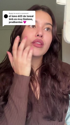 Probando el labial tono 603 de L'Oréal