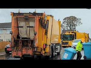 FAUN Variopress AND Powerpress Bin Lorries Collecting In North Lan!