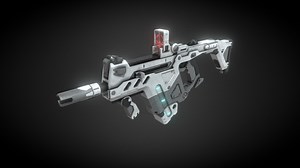 Sci-fi gun SMG 002 - 3D model by Art_workshop