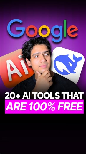 Prajwal Tomar on Instagram: "Comment "TOOLS" to get this doc with 20+ AI Tools that are truly 100% free. These 20 free AI tools can replace your entire workflow. Tired of too many apps? Sick of paid subscriptions? These tools handle design. They manage automation. All for free. Start with Deepsite. Paste a website link. It clones the whole site. Layout. Styles. Everything. Like copying a page from a notebook. I tried Feed Dough Prompt Enhancer last week. Took my rough prompt. Turned it pro in on