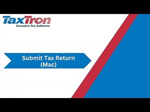 How to Submit Your Tax Return to CRA Using TaxTron on Mac