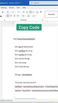 How to Clean messy data using vba code #excel #exceltips #exceltutorial