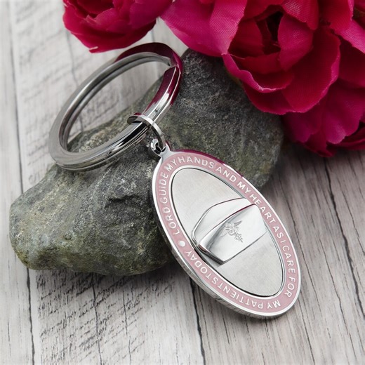 Engraved Nurse's Prayer Key Ring, Stainless Steel Medical Jewelry Pink Personalized Gift for Women or Men Medical Gifts for Nurses - Etsy