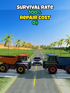 Which of these vehicles can jump between the two dump trucks? #beamng #beamngdrive #game #beamngcrash #gaming #car #cars #longervideos