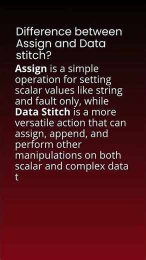 OIC Interview Q&A | Difference between Assign and Data stitch
