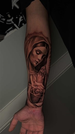 16 hrs in total🔥 Full arm completed by me Healed hand #tattooartist #tattooideas #fypシ #foryoupage #sleevetattoo