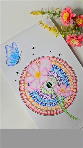 Flower Mandala art #mandalaart #shorts