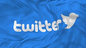 Download Twitter Flag Seamless Looping Background, Looped Bump Texture Cloth Waving Slow Motion, 3D Rendering