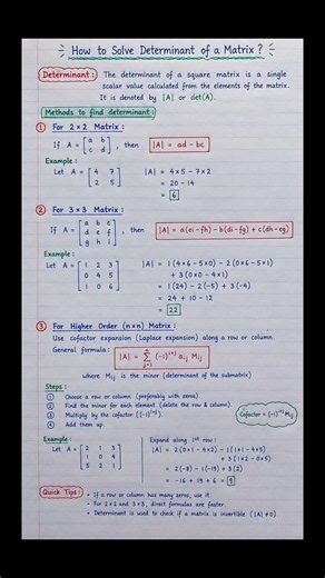 Determinants Look Hard… Until You Learn THIS! 😳📚