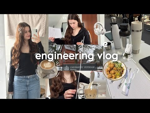 engineering student vlog📑ᯓ★ productive studying at the library, exam prep, romanticizing winter