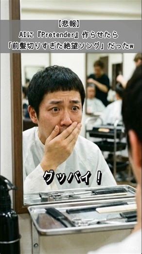 【悲報】AIに『Pretender』作らせたら「前髪切りすぎた絶望ソング」だったww #shorts
