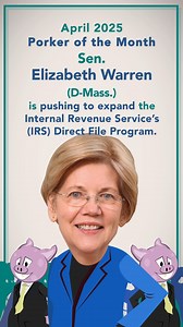 Sen. Warren's push to expand the duplicative and wasteful Direct File program shows her complete disregard for protecting taxpayer dollars and information. | Citizens Against Government Waste