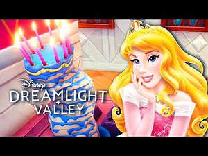 ♡ Disney Princess Aurora Birthday Cake with Frozen Anna (Disney Dreamlight Valley)