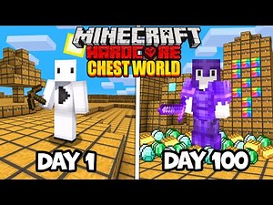 I Survived 100 Days in CHEST WORLD in Minecraft Hardcore