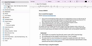 Scrivener 01: Installing a Comic Book Template