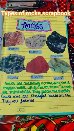 types of rocks scrapbook #scrapbook