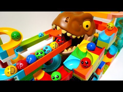 Satisfying Building Blocks Marble Run Very popular! 3D block coasters featuring various creatures!
