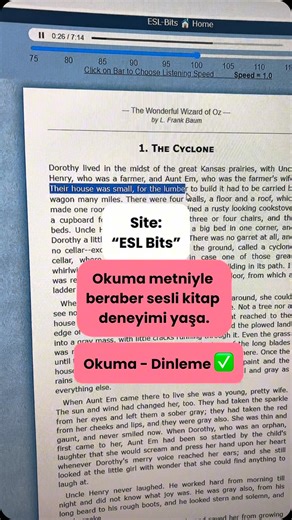 ENGLISH TOWER on Instagram: "İngilizce öğrenirken keşke bu siteleri daha önce bilseydin! 🎉 #reklamdeği̇l 🔹 Power Thesaurus — Kelimelerin eş anlamlılarını gerçek cümle örnekleriyle keşfet. Yazılarını zenginleştirmek için harika! 🔹 ELLLO — Binlerce doğal konuşma ve farklı aksanlarda dinleme materyalleriyle dinleme becerini geliştir. 🔹 ESL Bits — Okuma ve dinleme pratiğini aynı anda yapabileceğin, hikayelerle dolu bir kaynak. Seslendirmeler yavaş ve anlaşılır. 🔹 British Council Teens — Günlük 