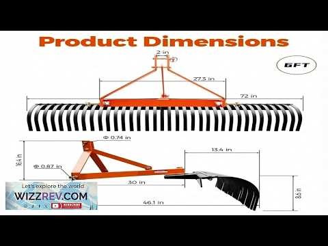 BESTSELLER Garvee 6 FT Landscape Rake for Tractors with 36 Steel Tines 3 Point