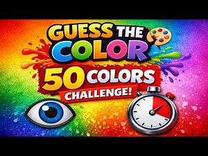 🎨🌈 Can You Guess 50 Colors? | 🟢 Easy ➜ 🟡 Medium ➜ 🔴 Hard 🤯 | Quiz Cottage