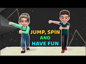 LIVELY 14-MINUTE KIDS' EXERCISES - JUMP, SPIN AND HAVE FUN - Videos For Kids