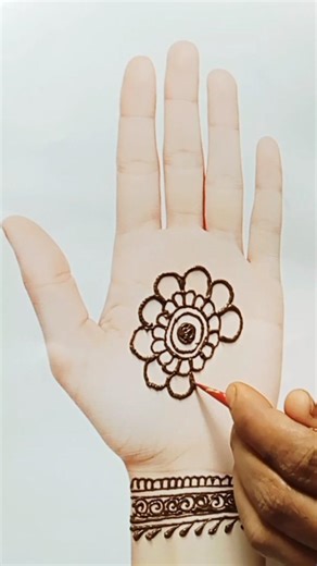 flower mehndi design | Simple mehandi | #short