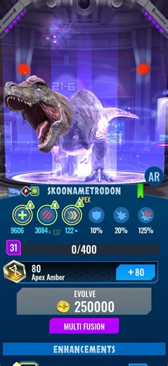 The Stronger Skoonametrodon is Now Level 31 to be Strength & Stronger! 💪 #jurassicworldalive