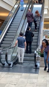 7.6M views · 23K reactions | Watch as mischievous twins pull off a hilarious prank on unsuspecting strangers riding an escalator! With perfect timing and a dash of mischief, these twins will have you in stitches as they navigate their clever trickery. Get ready for laughter and surprises in this entertaining escalator escapade! #funny #prank #meme | The StarShon Show | Facebook