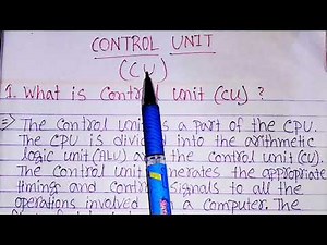 Definition of control unit|what is CU|control unit kya hai|advantages of control unit|control unit.