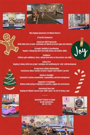 Sign Up for Gymnastics! Build strength • confidence • coordination Spots fill fast — enroll today! Aerials Gymnastics 📞 518-747-2731 | Aerials Gymnastics