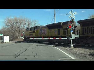 Awesome Surprise On Big Freight Train! Fast CSX Stack Train! UP Train Chase! DPU Train + More Trains