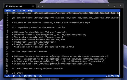 Edit: Microsoft’s Tiny Text Editor Sneaks into the Terminal - DIGITAL PRODUCTION