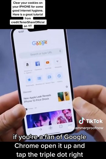 Clearing your cookies is a good habit to keep your iPhone running smooth and for a little privacy. #iphone #clearcookies #safari #chrome #browser #browserhistory