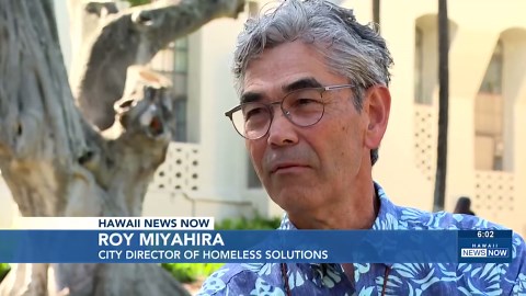 Floating monster home for homeless looms over Honolulu stream