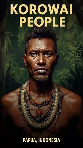 Korowai People: Masters of Treehouse Living 🌴 #shorts #tribalworld