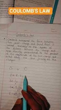 COULOMB'S LAW || COULOMB'S LAW CLASS 12 || COULOMB'S LAW KYA HOTA HAI