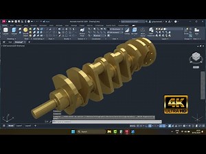 Tutorial Autocad 2024 Membuat Crankshaft | Cylinder Engine | part 1 | 4k 60fps
