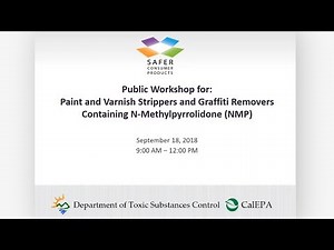 DTSC Public Workshop: 1-Methyl-2-pyrrolidone (NMP)