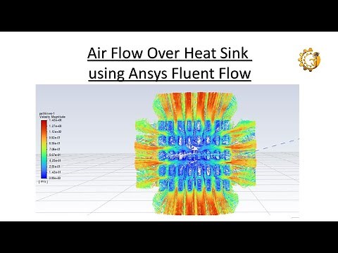 Air Flow over heat sink using Ansys Fluent Flow.