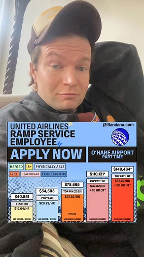17K views · 24 reactions | Ramp service United Airlines employee salary! #usareels #usa #OMG #viralcontent | Chris Tuck | Facebook