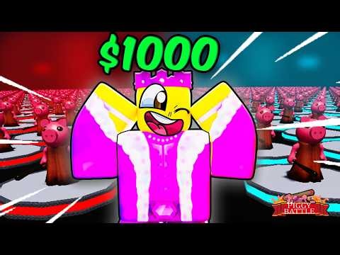 50 Piggy Youtubers Fight For R$1000...