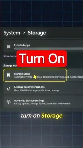 Windows 11 Storage Sense Trick You Should Use 🚀 #shorts